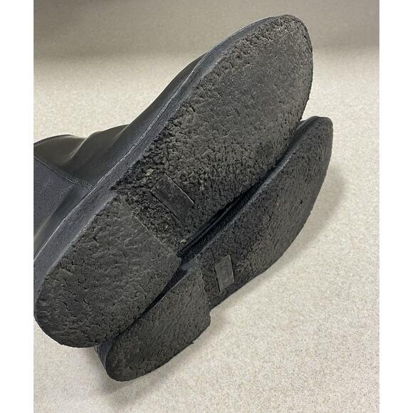 Vince Women's Size 8M Black Leather Chelsea Boots Fur Lining Outdoor City Casual - Picture 7 of 11